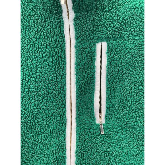Lilly Pulitzer Sherpa Pullover Cozy Half Zip Pockets Green Size Small - Picture 8 of 14